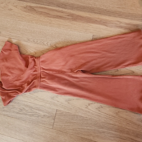 Rust Button-Front Jumpsuit - Picture 4 of 4